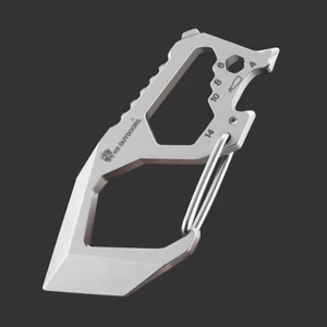 Stainless Steel Keychain EDC Multi function Key Carabiner Bottle Opener Wrench - Picture 1 of 14