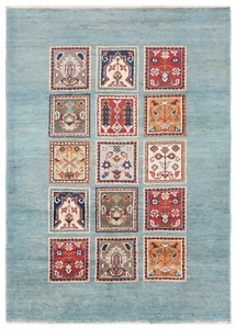 Kazak 116x82 cm Handgeknüpfter Orientteppich  Nomadic Wolle Carpet Rug Läufer - Picture 1 of 9