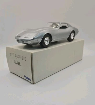 1977 Silver Corvette MPC  Dealer Pomo Model Car 1/25 NOS With Box - Image 1 of 4
