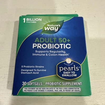 Nature's Way Perlas Probióticas Adulto 50+, 30 Cápsulas Blandas Foto 1 de 2