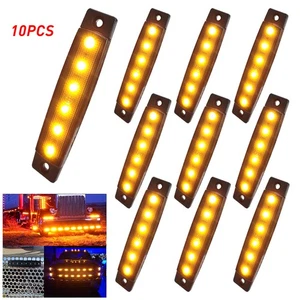 Tira de luces LED ámbar ahumadas para camiones remolque señal luces impermeables - Imagen 1 de 11