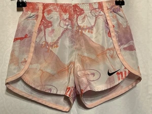 Nike Dri-Fit Girls Printed Athletic Shorts Size S 4-5 Years Watercolor Design Li - Picture 1 of 9