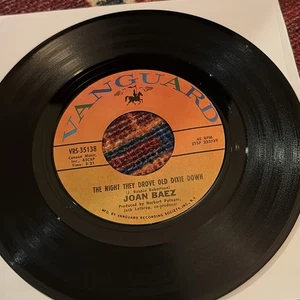 Joan Baez The Night They Drove Old Dixie Down 45 RPM 1973 - Imagen 1 de 2