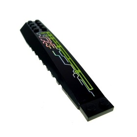 1 x Lego Wedge Wing Plate Black 16x4 Slope Stone Right Mars Mission 7646 4