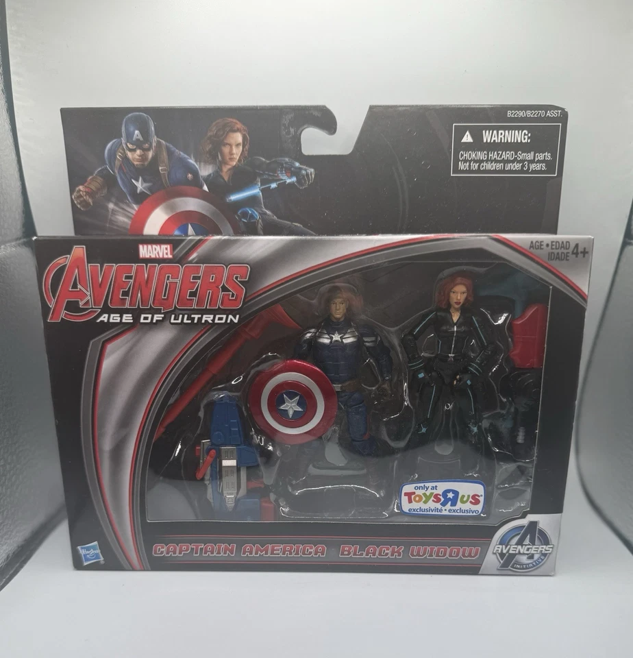 Avengers Age of Ultron 3,75"" CAPITÃO AMÉRICA E VIÚVA NEGRA Brinquedos R Us Novo - Imagem 1 de 4