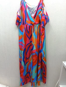 Maxi Vestido Shein Curve 4x Correa de Espagueti Manga Hombro Frío  - Imagen 1 de 10