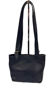 Coach 4157 Navy Blue Leather Shoulder Bag Vintage No Hangtag - Picture 1 of 10