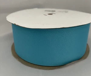 Grosgrain Ribbon, Solid, 2.25” wide, 50 yds, Turquoise, New - Picture 1 of 3