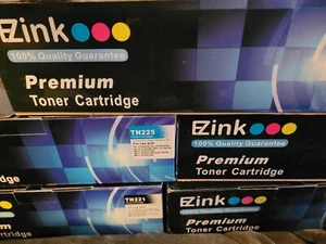 TN 221 (2) 225 (3) EZ ink Toner Cartridges 5 Total Color Black Laser - Picture 1 of 4