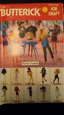 Butterick 436 Ten Outfit Patterns for 11 1/2" Barbie Doll by Wendy Everett - Image 1 of 2