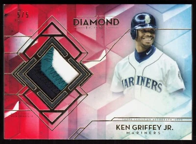 2020 Topps Diamond Icons Ken Griffey Junior Red 5/5 Relic ERROR Missing Auto  - Image 1 of 2