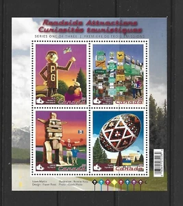 CANADA - 2009 ROADSIDE ATTRACTIONS - SERIES 1 SOUVENIR SHEET - SCOTT 2335 - MNH - Foto 1 di 1