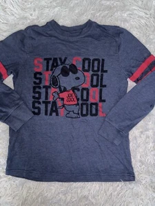 Peanuts kids sz. M Snoopy "Joe Cool" design long slv tee. Cute, fun - Picture 1 of 10
