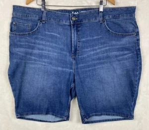 Pantalones Cortos Lee Para Mujer Plus 26W Tiro Alto Bolsillos Elastizados Denim Jean Informal Verano - Imagen 1 de 14