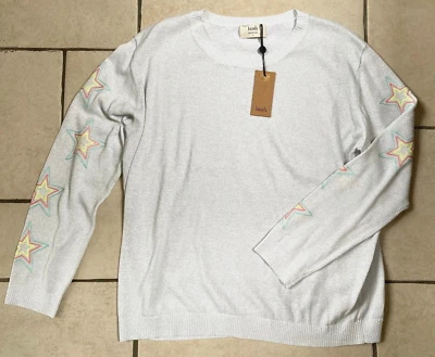 Hush silver lurex embroidered star jumper - Large BNWT - Image 1 of 3