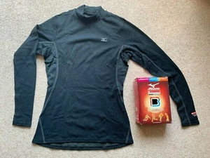 Mizuno Womens Middle weight L/S Highneck Shirt 73CL152-09 Size Small Black - Picture 1 of 2
