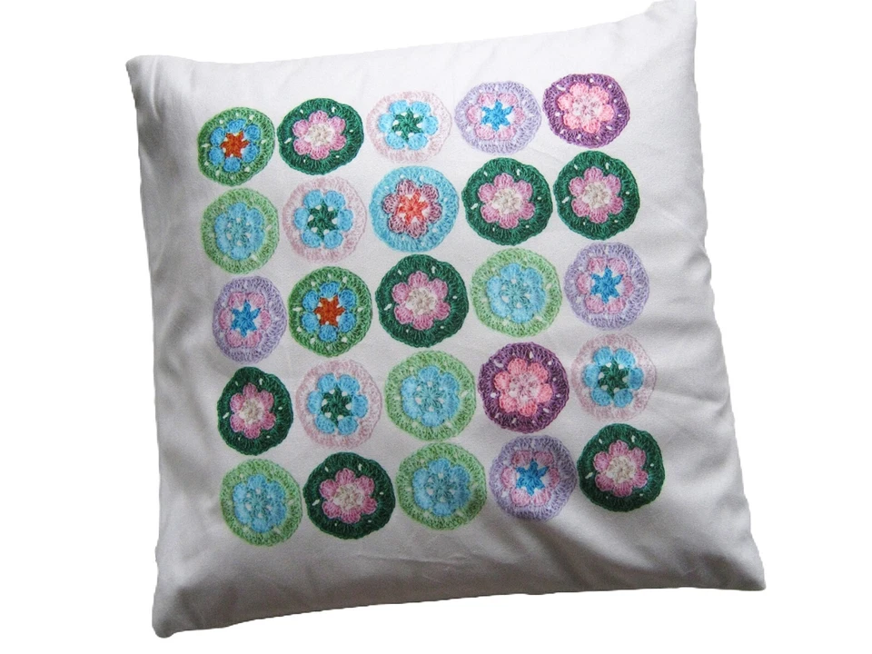 polyester suede cushion cover purple crochet pattern 42*42cm - image 1 of 1