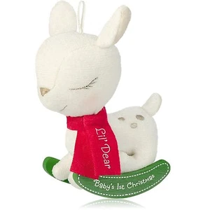 NEW 2014 Hallmark LIL' DEAR Baby's 1st Christmas Plush on Rockers Ornament - Picture 1 of 3
