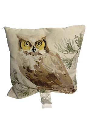 THROW PILLOW owl 15 x 15 inches  - Image 1 of 4