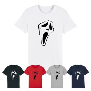 SCREAM MASK HALLOWEEN T-Shirt Scary MOVIE Spooky Ghost FACE Horror SLASHER TOP