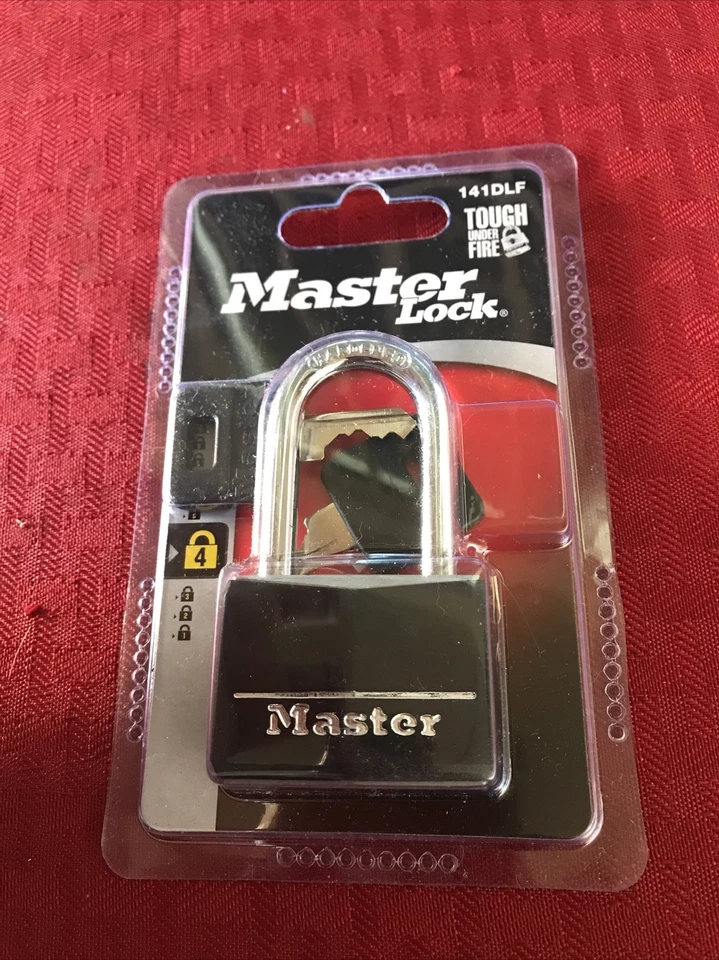 Master Lock 141DLF Covered Aluminum Padlock With Key Black