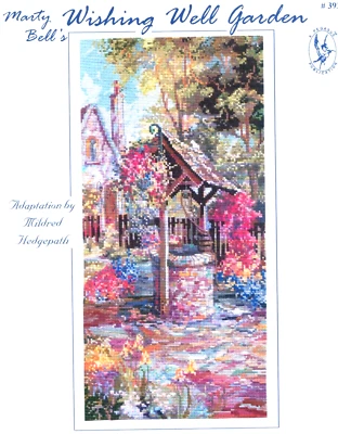 Pegasus Publication MARTY BELL WISHING WELL GARDEN Cross Stitch Chart ONLY - Image 1 of 3