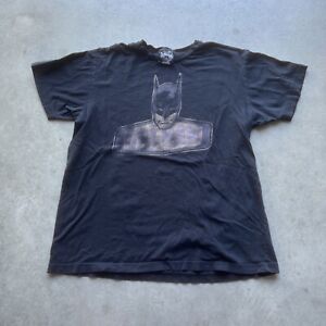 Vintage Junk Food T Shirt Mens Large Black Batman 2005 Made In USA Faded Y2K