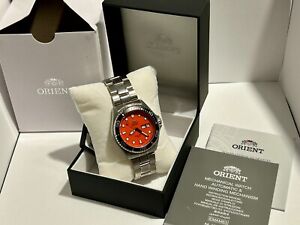 Orient Ray Raven II Men's Automatic Watch Orange Face