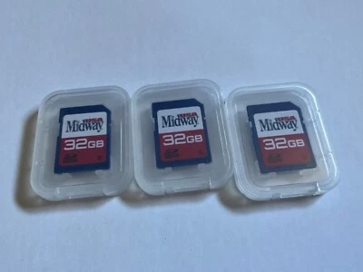 Lote de 3 tarjetas de memoria SDHC Midway de 32 GB de 32 GB para cámaras Canon Nikon SDHC Foto 1 de 2