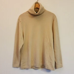 Vintage Geiger Camel Turtleneck Wool Sweater Women Sz 40/ 10US Classic Warm - Picture 1 of 14