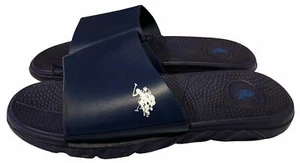 Mens U.S. Polo Assn. Slip On Sport Sandals Slides Rubber Flip Flops Navy 7-8 - Picture 1 of 3