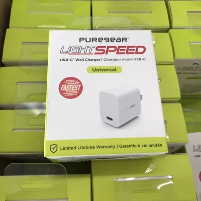 50 PUREGEAR LIGHT SPEED USB-C WALL CHARGER~WHITE~FASTEST NEW - Image 1 of 4