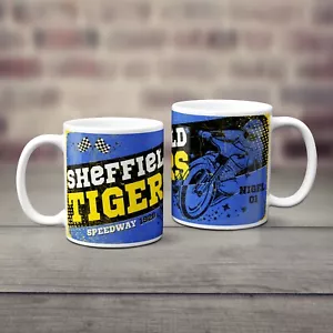 Personalised Sheffield Tigers Mug Speedway Cup Motorbike Birthday Dad Gift SPM25 - Picture 1 of 6