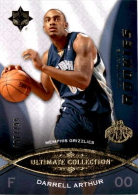 2008-09 Ultimate Collection #98 Darrell Arthur  RC /499 Memphis Grizzlies - Image 1 of 2