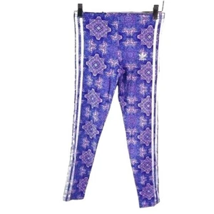 Girl's adidas Purple Pink Leggings Excellent Size M 11-12 Years - Picture 1 of 4