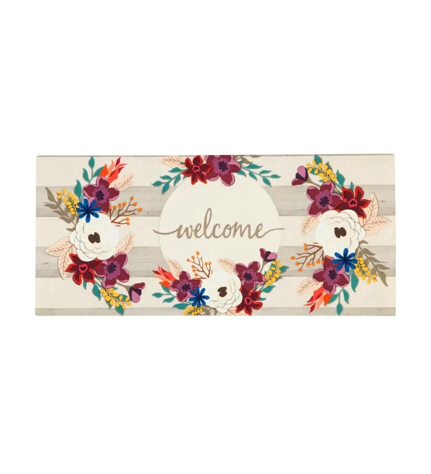 Fall Stripes Welcome Sassafras Switch Mat 22 x 10 - Image 1 of 1