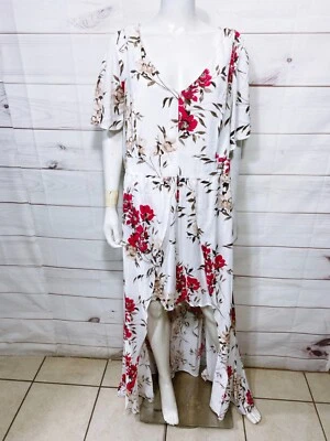 Mameluco sobrefalda de callis floral blanca tórrida para mujer talla 20 cuello en V cremallera trasera Foto 1 de 4