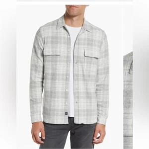Faherty Legend Sweater Shirt in Winter Clouds Plaid Sz M - Picture 1 of 10
