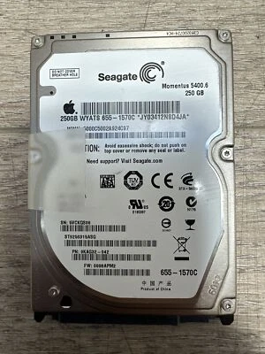 Seagate APPLE ST9250315ASG P/N: 9KAG32-042 F/W: 0008APM2 MAC 655-1570C  250GB - Image 1 of 4
