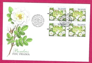 ALAND 2008  FDC - FRAMA Labels (Flowers) - First Day Handstamped - Picture 1 of 1