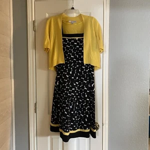 MADISON Leigh Women's Size 12 Trendy Polka Dot Spring Summer Dress - Sleeveless - Picture 1 of 6