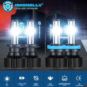 For Hyundai Santa Fe Sport 2013-2016 6-sides H7 H11 6000K LED Headlight High Low - Picture 1 of 15