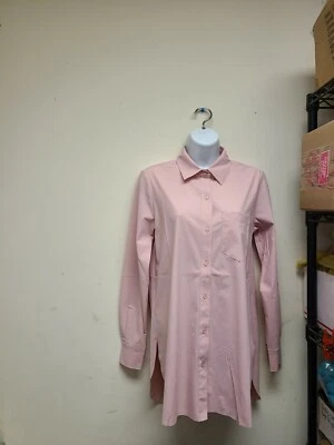 LYSSE Shiffer Botón Abajo Top Rosa Claro XS Etiqueta #23-1470-M3 NUEVO (HSN R1 B#6-2951) Foto 1 de 4