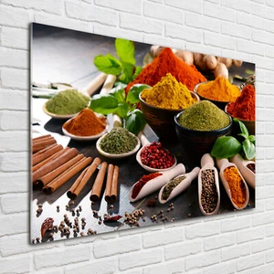 Glas-Bild Wandbilder Druck auf Glas 100x70 Deko Essen & Getränke Bunte Gewürze - Bild 1 von 6