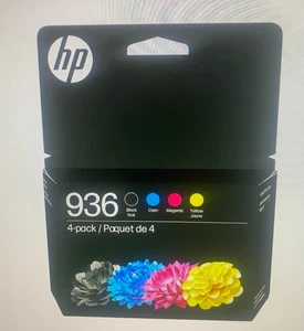 HP 936 4-Pack CMYK(4) Original Ink Cartridge, Average cartridge yields 1,250 - Zdjęcie 1 z 5