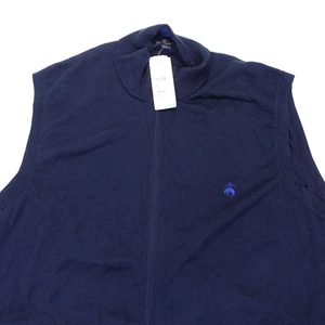 Chaleco Suéter Brooks Brothers Cremallera Completa CoolMax Algodón Poliéster Para Hombres Talla XXL - Imagen 1 de 9