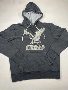 American Eagle Hoodie Erwachsene mittelblau Pullover Logo Herren - Bild 1 von 16