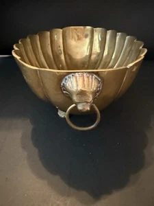 Brass Jardinière with Rams Head Handles and Paw Feet - Picture 1 of 11