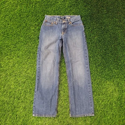 Pantalones de mezclilla POLO Ralph-Lauren tiro bajo adolescentes 12 26x26 desteñidos lavado a la piedra Y2K Foto 1 de 4