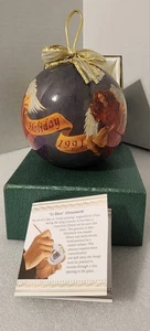 Mary Kay Li Bien Pier 1 Weihnachtsschmuck innen bemalt mit Originalkarton 1991 - Bild 1 von 18